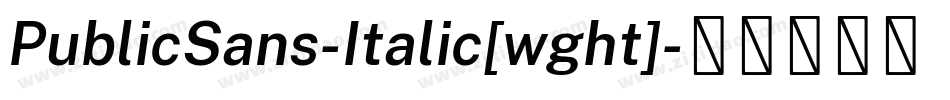 PublicSans-Italic[wght]字体转换